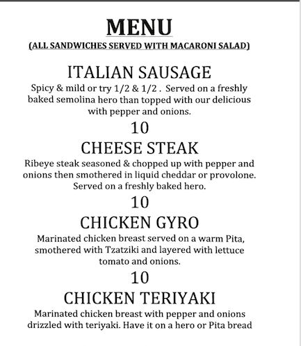"The sausage n pepper stand"