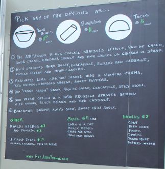 Alma Food Truck - Menu 1