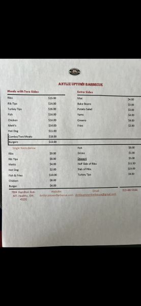 Antliz Barbecue - Menu 1