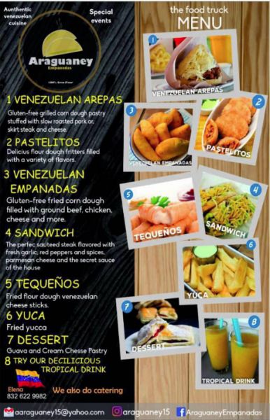 Araguaney food truck - Menu 1