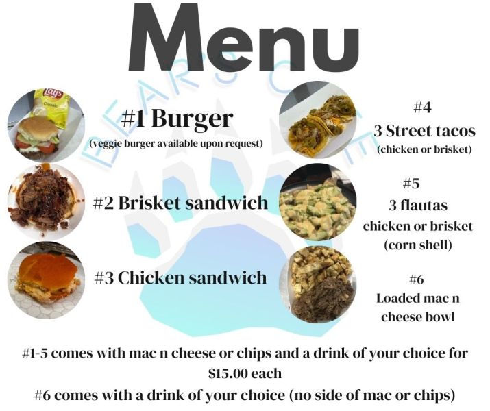 Bears Cafe - Menu 1