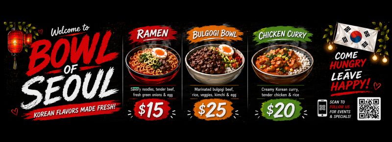 Bowl of Seoul - Menu 1
