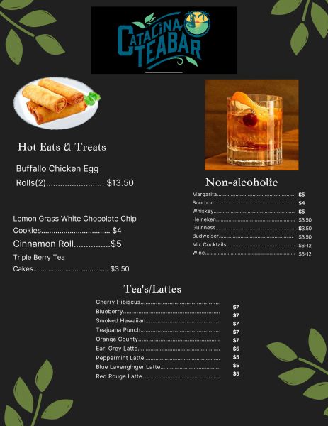 Catalina Tea Bar - Menu 1