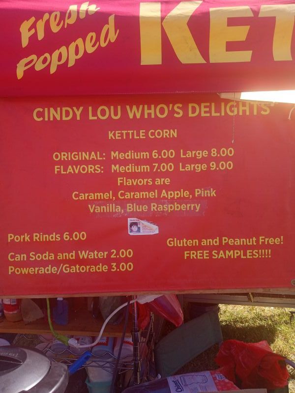 Cindy Lou Who's Kettle Corn - Menu 1