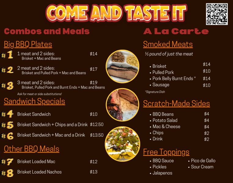 Come And Taste It - Menu 1