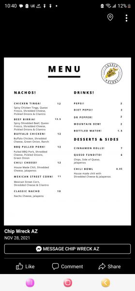 Crafty Catering Concepts - Menu 1