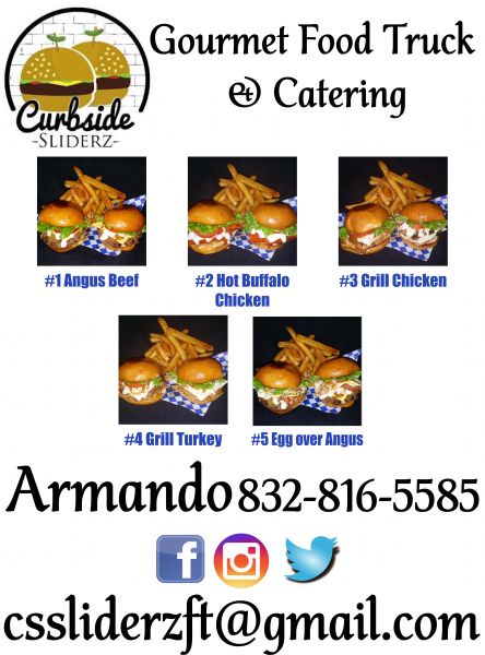 Curbside Sliderz  Gourmet Food truck  & Catering - Menu 1