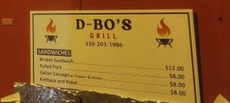 D-Bo's Grill, LLC - Menu 1