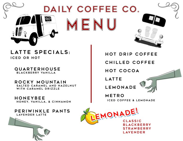 Daily Coffee Company - Menu 1