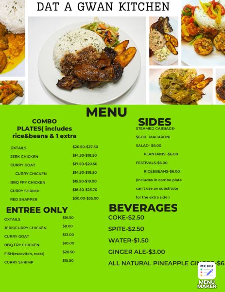 Dat a gwan Jamaican mobile kitchen - Menu 1