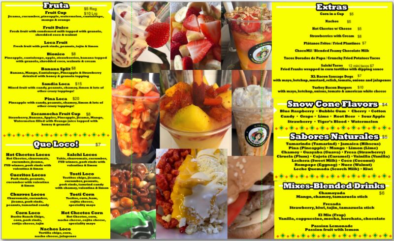 El Tri Raspados - Menu 1