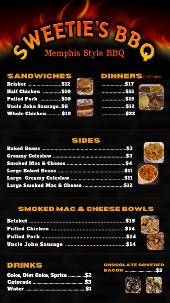 Sweetie’s BBQ - Menu 3