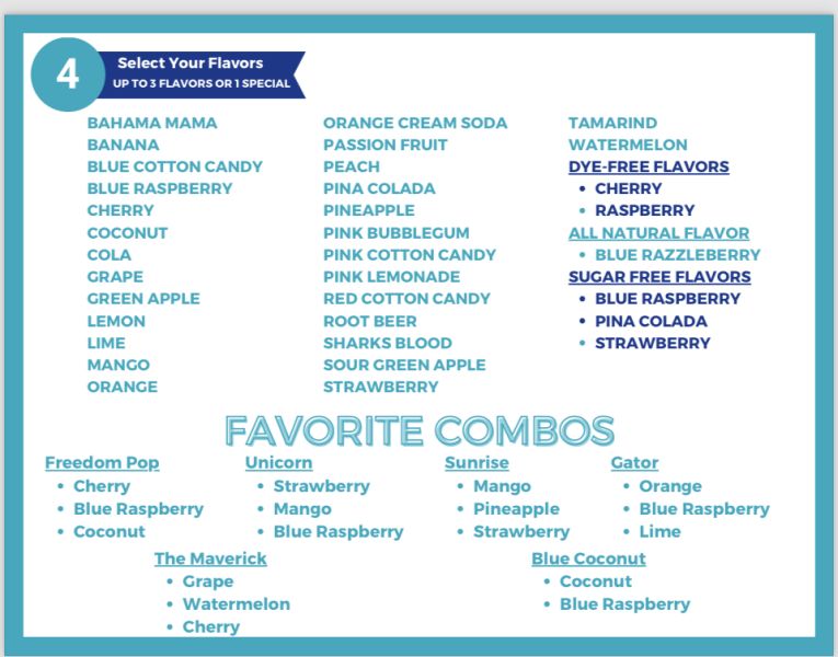 The Frozen Wave Shave Ice Company - Menu 3