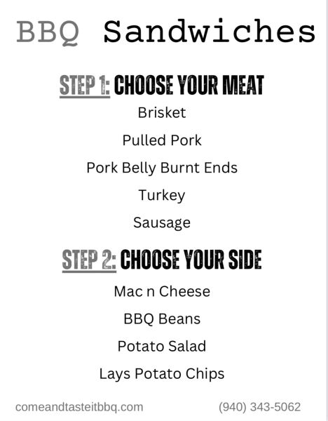 Come And Taste It - Menu 3