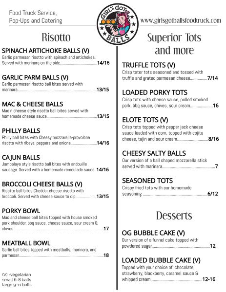 Girl’s Got Balls - Menu 3