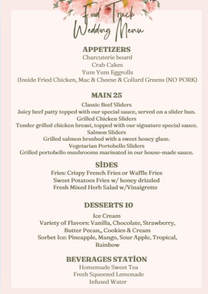 Mobile Yum Yum Food Truck & Catering - Menu 3