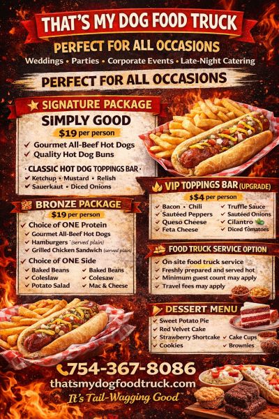 That's My Dog Foodtruck - Menu 3
