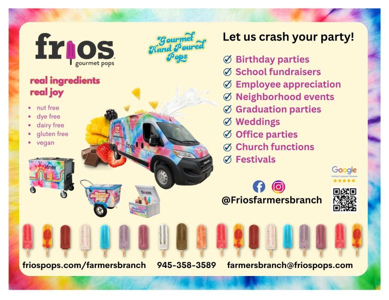 Frios Gourmet Pops (Farmers Branch) - Dream Delight LLC - Menu 3