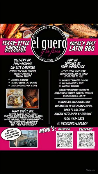 El Guero y La Flaca Craft BBQ & Desserts - Menu 3