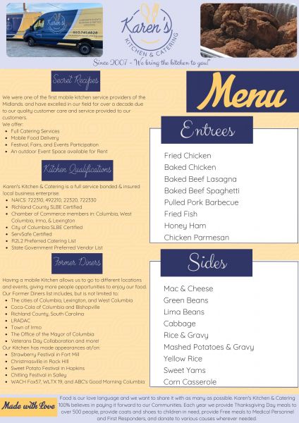 Karen's Mobile Kitchen & Catering - Menu 2