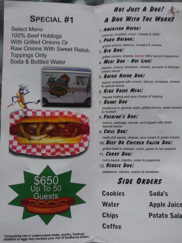 J & J FOOD TRUCK INC. - Menu 2