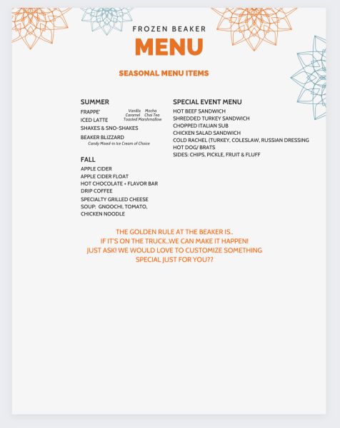 Frozen Beaker - Menu 2