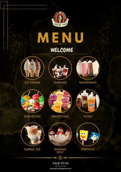 Gold Cone ice-cream - Menu 2