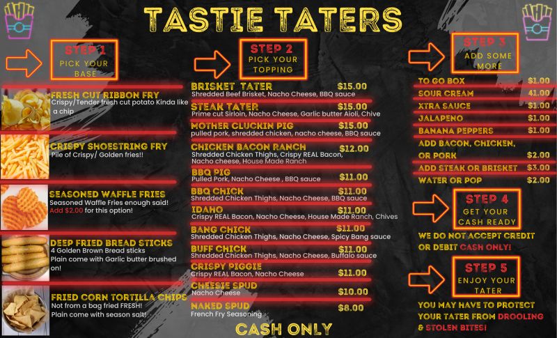 Tastie Taters - Menu 2