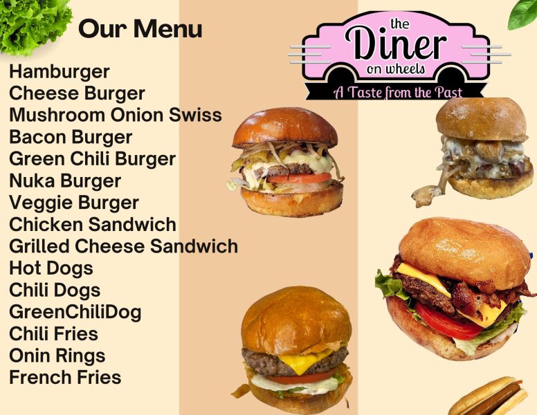 The Diner On Wheels - Menu 2