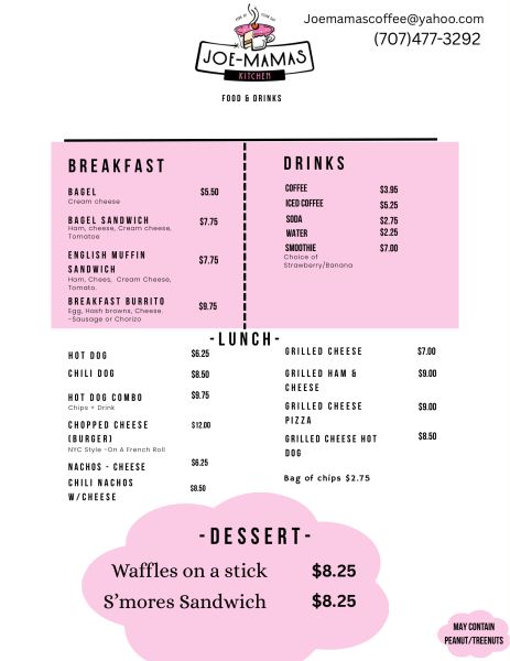 Joe-mamas - Menu 2
