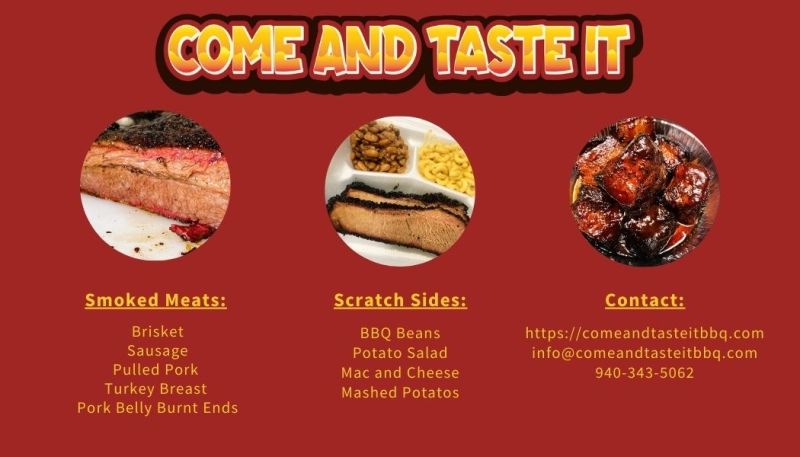 Come And Taste It - Menu 2