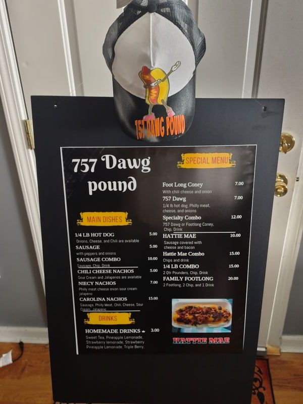 757 Dawg Pound - Menu 2