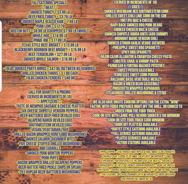 Yippie Trippie & The Porkstars - Menu 2