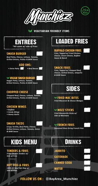 Bay Area Munchiez - Menu 2