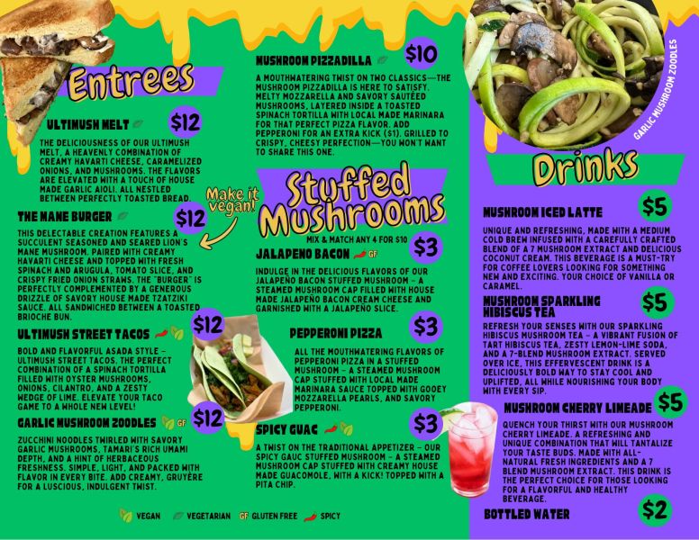 The Stuffed Mushroom - Menu 2