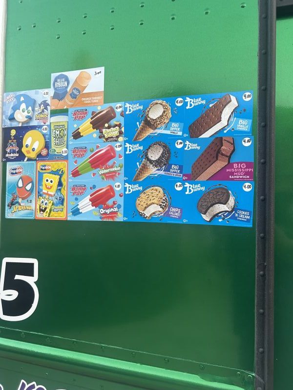 Funky town freeze and the little ice cream truck - Menu 2