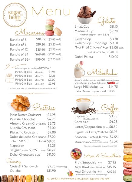 Sugar Bean & Company - Menu 2
