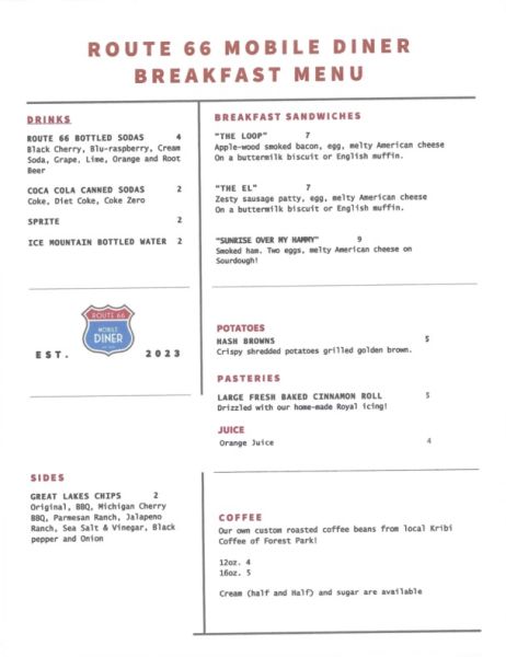 Route 66 Mobile Diner LLC - Menu 2