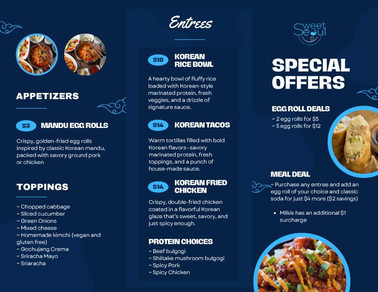 Sweet Seoul - Menu 2