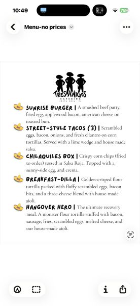 Tres Amigos Catering LLC - Menu 2