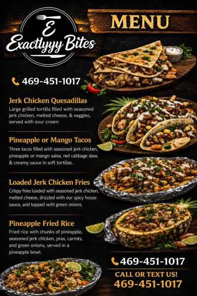 Exactlyyy Bites - Menu 2