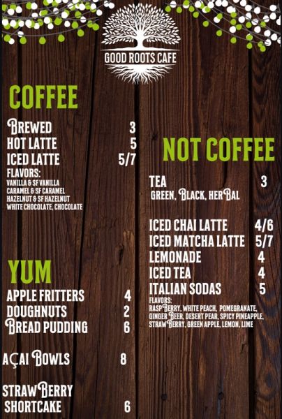 Good Roots Cafe - Menu 1