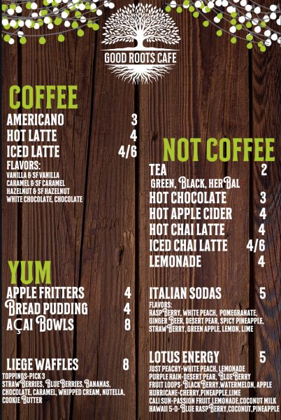 Good Roots Cafe - Menu 1