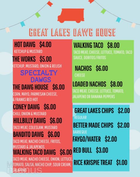 Great Lakes Dawg House - Menu 1