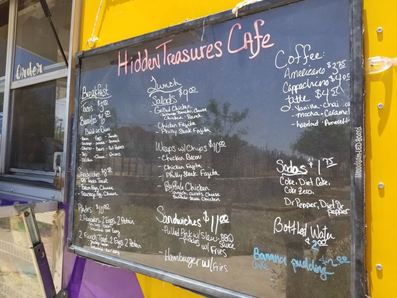 Hidden Treasures Cafe Inc - Menu 1