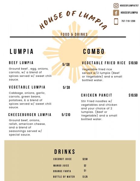 House of Lumpia LLc - Menu 1