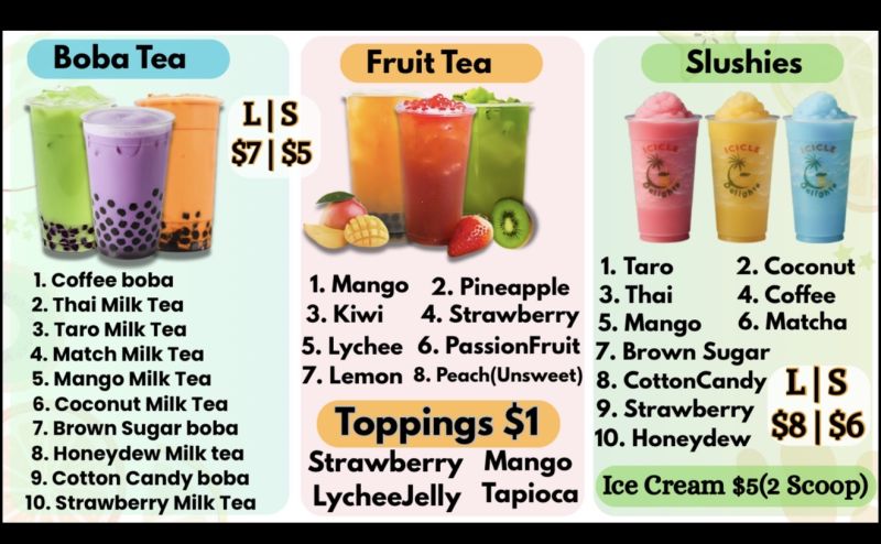 Icicle Delights - Menu 1