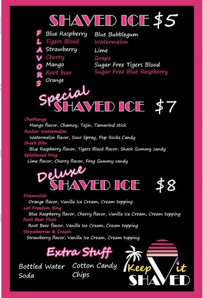 Keep It Shaved - Menu 1