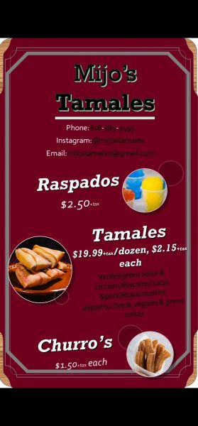 Mijo's Tamales - Menu 1