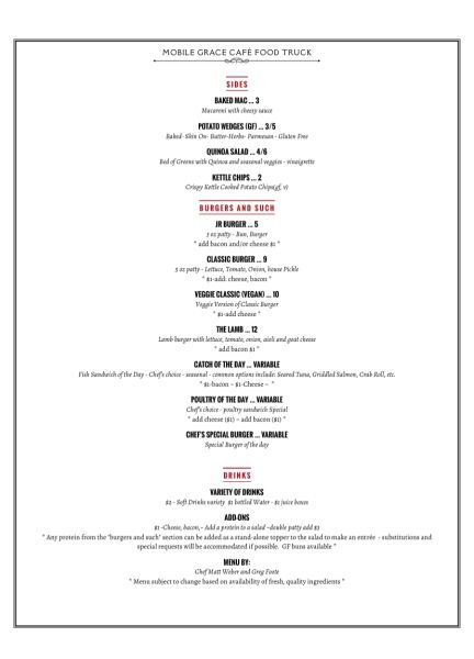 Mobile Grace - Menu 1